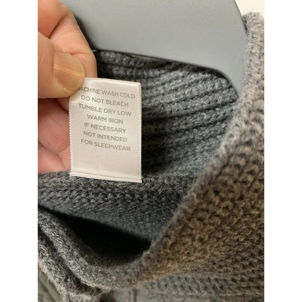 GYMBOREE Girls Sweater Dress Size S (5/6) Gray ‎ Heart Buttons Chunky Knit